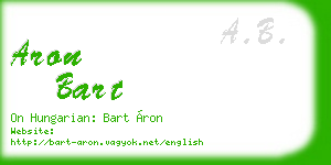 aron bart business card